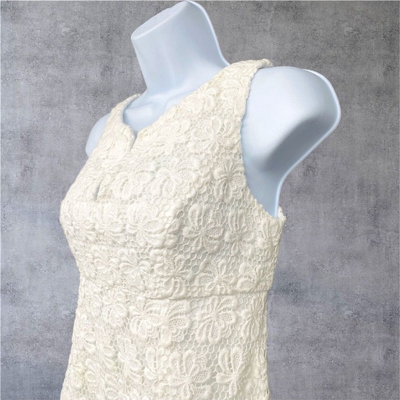 $228 Lilly Pulitzer Mini Strapless‎ Crochet Dress Size 2 White Fitted - Picture 7 of 13